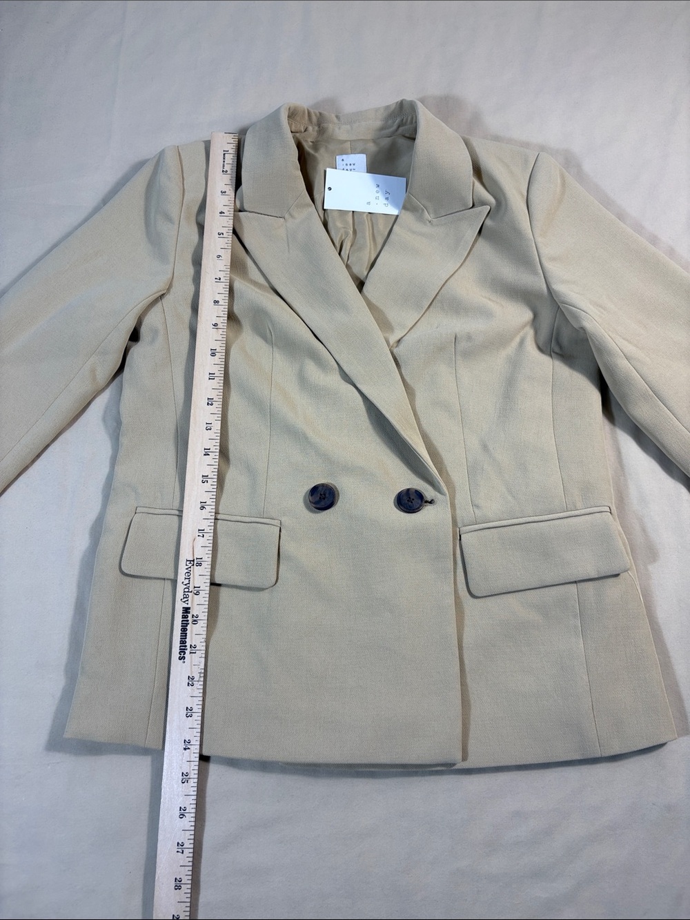 A New Day XS Camel Double Breasted Blazer Womens Tan Lined Suit Jacket NWT - Picture 8 of 9